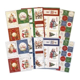 (12-10026NOS )Katy Sue Designs Nostalgic Christmas Foiled Toppers