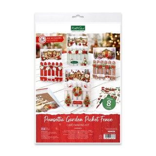 (17-10112PGP)Katy Sue Designs Poinsettia Garden Picket Fence