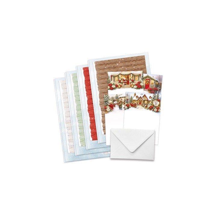 (17-10112PGP)Katy Sue Designs Poinsettia Garden Picket Fence