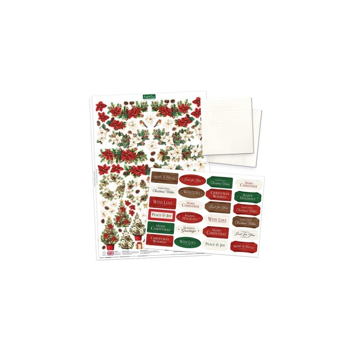 (17-10112PGP)Katy Sue Designs Poinsettia Garden Picket Fence