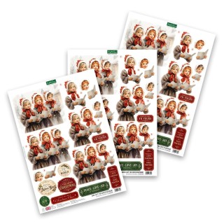 (11-DCD768)Katy Sue Designs  3D pre-decoupe - Christmas Carolers