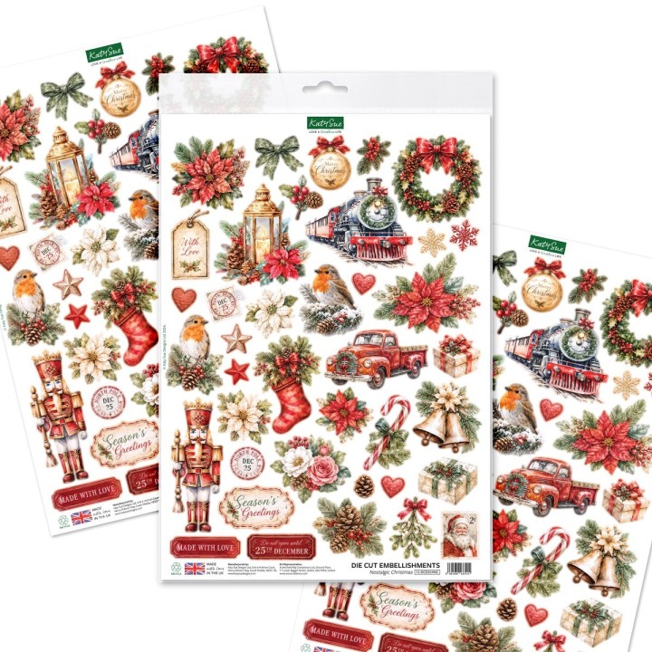 (12-DCE024NC)Katy Sue Designs  Embellissements - Nostalgic Christmas