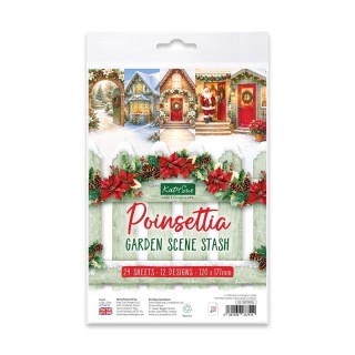 (02-10079PGS )Katy Sue Designs Poinsettia Garden Scene Stash
