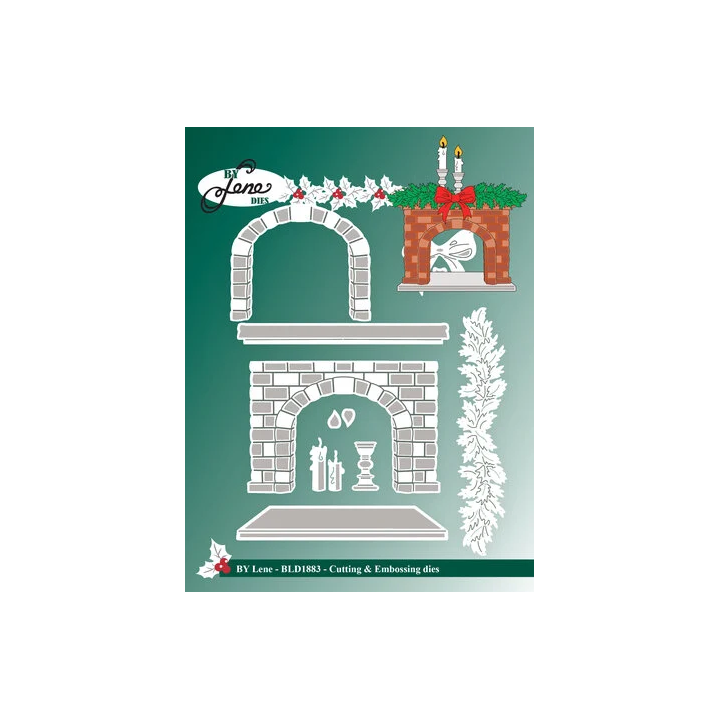 (BLD1883)By Lene Christmas Fireplace Cutting Dies