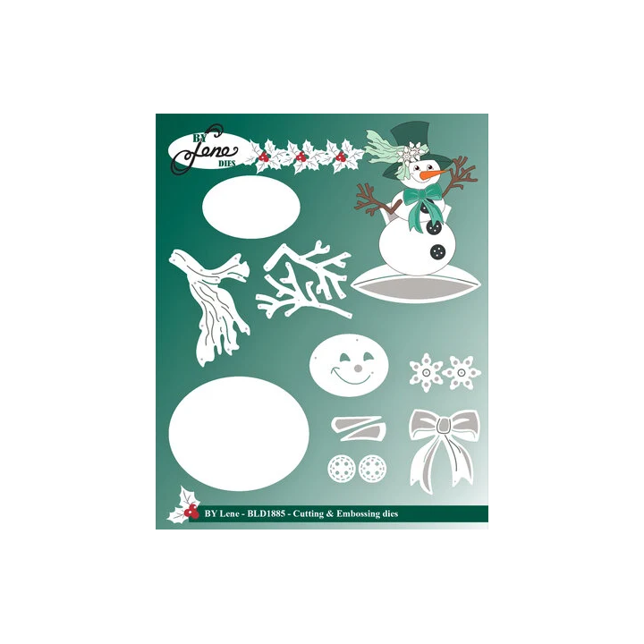 (BLD1885)By Lene Happy Snowman Cutting Dies