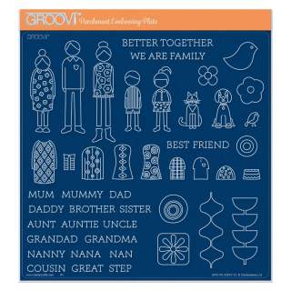 (GRO-PE-42675-15)Groovi Plate A4 SHAC Retro Family