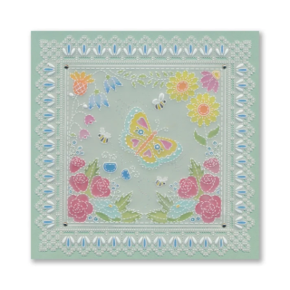 (GRO-FL-42690-26)Groovi Plate Midi Linda's Floral Square Applique