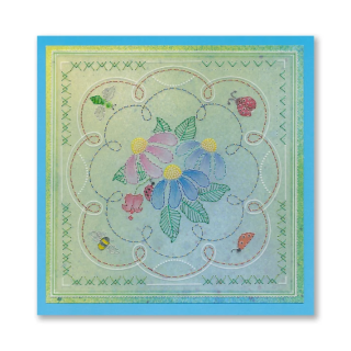 (GRO-FL-42689-26)Groovi Plate Midi Linda's Floral Scallop Octagon Applique