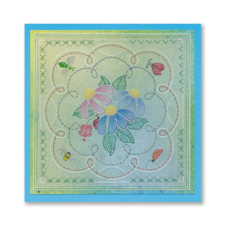 (GRO-FL-42689-26)Groovi Plate Midi Linda's Floral Scallop Octagon Applique