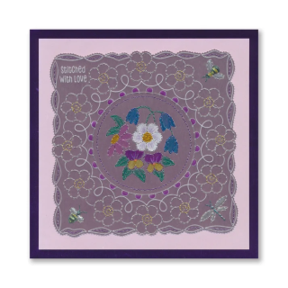 (GRO-FL-42687-26)Groovi Plate Midi Linda's Floral Circle Applique