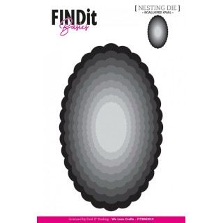 (FITBND019)Find It Basics - Nesting Dies - Scalloped Oval