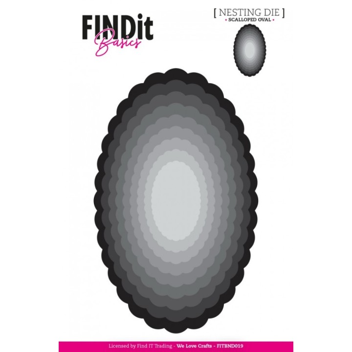 (FITBND019)Find It Basics - Nesting Dies - Scalloped Oval