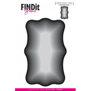 (FITBND020)Find It Basics - Nesting Dies - Vintage Label