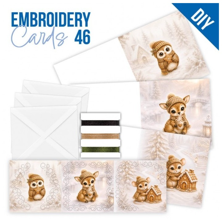 (STDOPP046)Stitch and Do Cards 46 - Christmas Woodland Goods