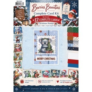 (BBCK10001)Berrie's Beauties - Complete Card Kit - Christmas Stamps Animals