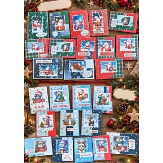 (BBCK10002)Berrie's Beauties - Complete Card Kit - Christmas Stamps Santa