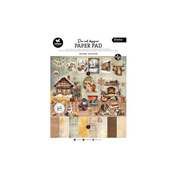 (SL-ES-DCPP510)StudioLight Bloc Papier Die-Cut – Warm Winter Essentials n° 510