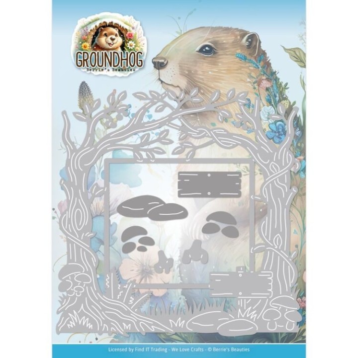 (BBD10141)Dies - Berries Beauties - Groundhog - Groundhog Frame