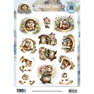 (SB11172)3D Pushout Sheet - Berries Beauties - Groundhog - Spring Moments