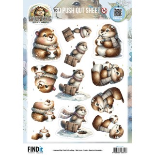 (SB11174)3D Pushout Sheet - Berries Beauties - Groundhog - Winter Bliss