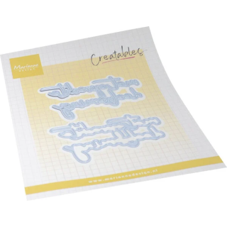 (LR0986)Creatables Met Oprechte Deelneming Tekst