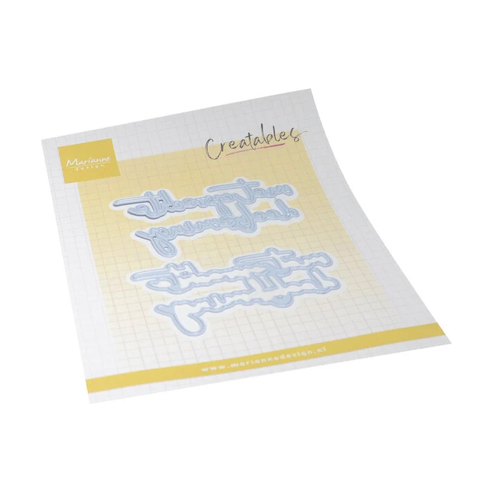 (LR0986)Creatables Met Oprechte Deelneming Tekst