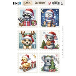 (BBSC10150)Berrie's Beauties - Scenery - Christmas Stamps 1