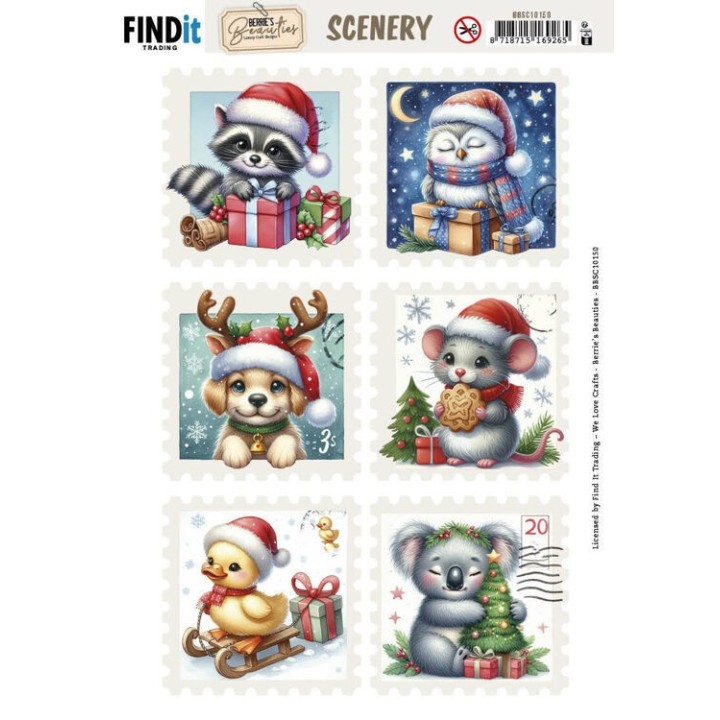 (BBSC10150)Berrie's Beauties - Scenery - Christmas Stamps 1
