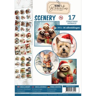 (BBPOS10017)Push-Out Book Scenery 17 - Christmas Animals