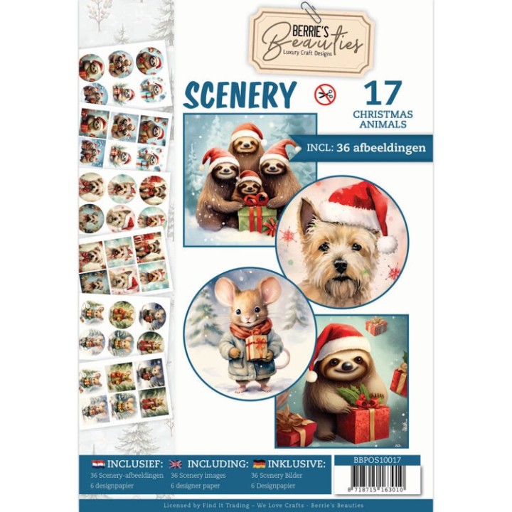 (BBPOS10017)Push-Out Book Scenery 17 - Christmas Animals