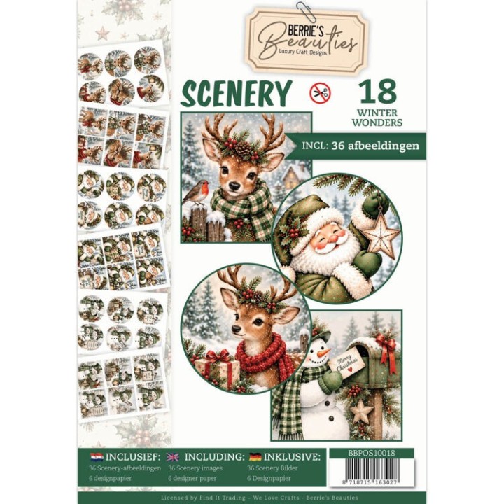 (BBPOS10018)Push-Out Book Scenery 18 - Furry Christmas Friends