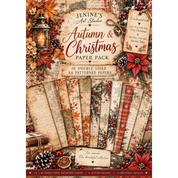 (JAS-OLL-JJBG-001)Jenine's Art Studio - Ollie - Paper Pack - Autumn and Christmas