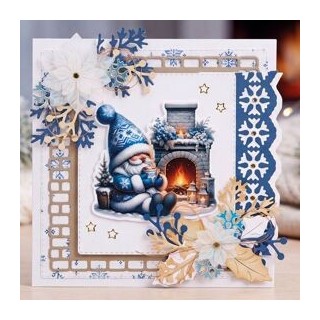 (BBD10142)Dies - Berries Beauties - Winter Gnome Wonders - Fireside Brick Frame