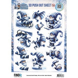 (SB11177)3D Pushout Sheet - Berries Beauties - Winter Gnome Wonders - Winter Fun