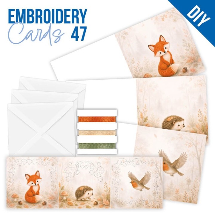 (STDOPP047)Stitch and Do Cards 47 - Autumn Friends