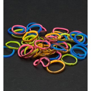 (6200/0843)Band It 600 elastiekjes zwart/kleur mix