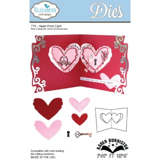 (SKU775)Steel Cutting Die Heart pivot card