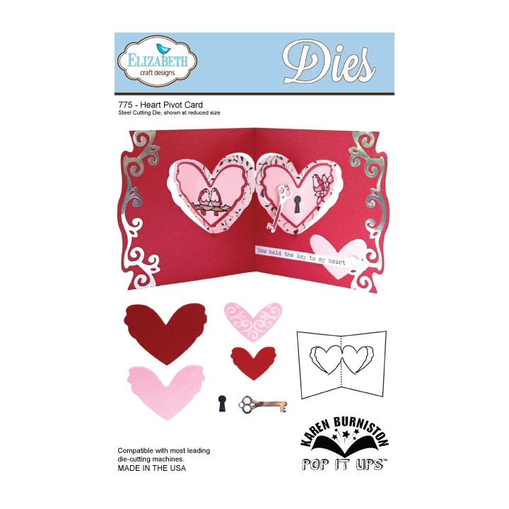 (SKU775)Steel Cutting Die Heart pivot card