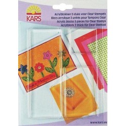Blocs acryl.3 unités : pour tampons clear 14X18CM