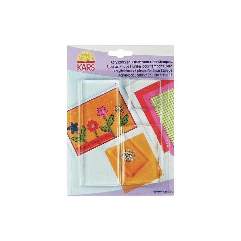 Blocs acryl.3 unités : pour tampons clear 14X18CM Blocs acryl.3 unités : pour tampons clear 14X18CM