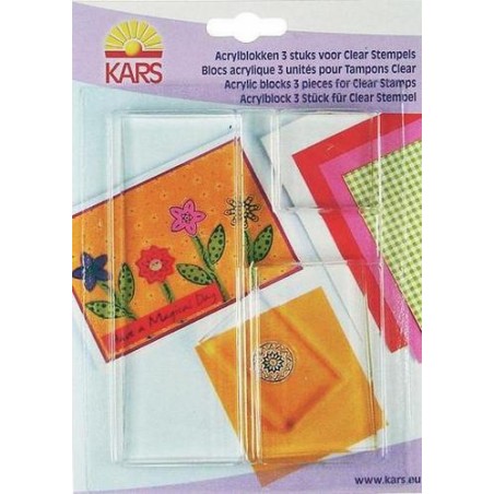 Blocs acryl.3 unités : pour tampons clear 14X18CM