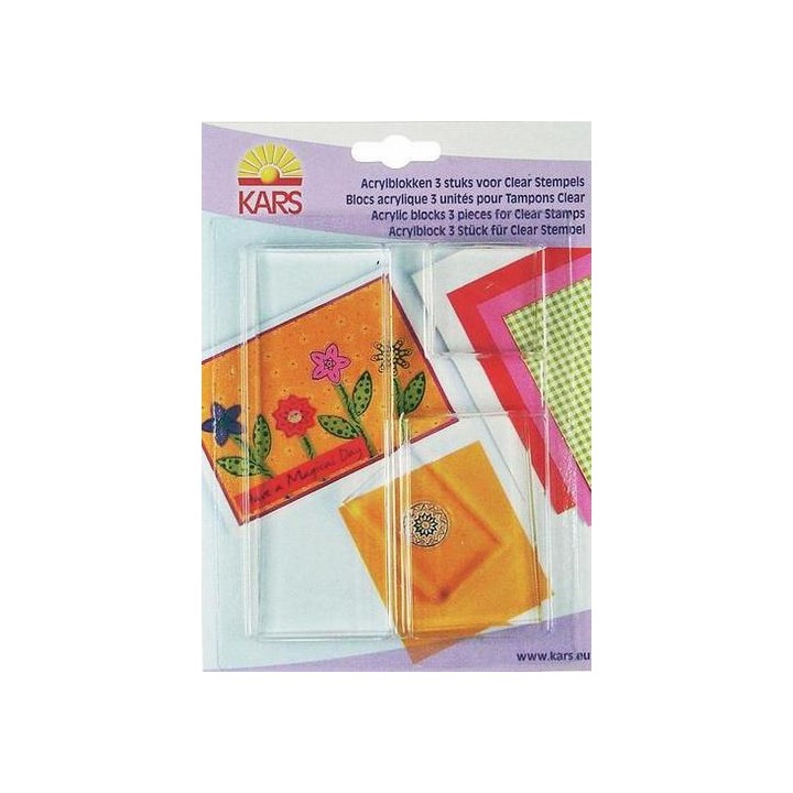Acrylic blocks 3 pcs : for clear stamps 14X18CM