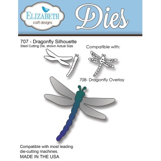 (SKU707)Steel Cutting Die Dragonfly Silhouette