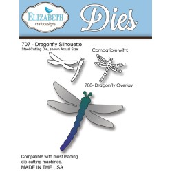 (SKU707)Steel Cutting Die Dragonfly Silhouette