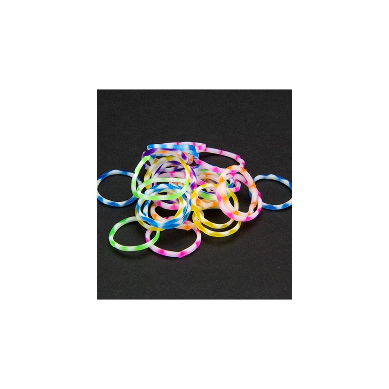 (6200/0846)Band It 600 rubberbands Snow Mix