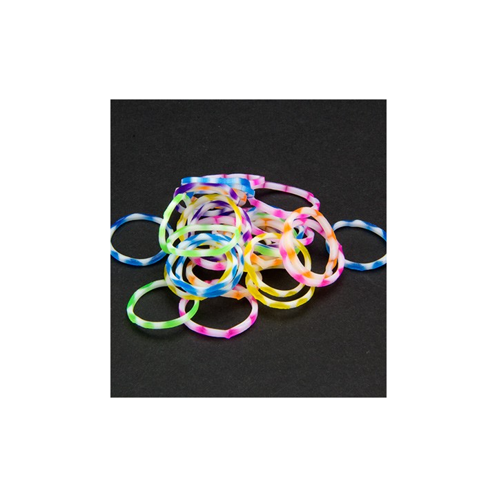 (6200/0846)Band-it - sachet élastiques 600 pièces Snow Mix