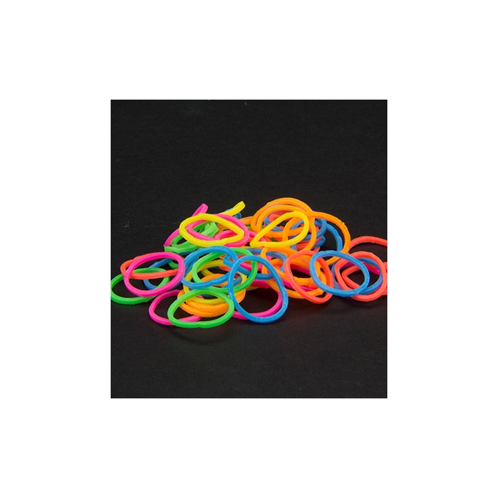 (6200/0845)Band-it - sachet élastiques 600 pièces Neon Mix