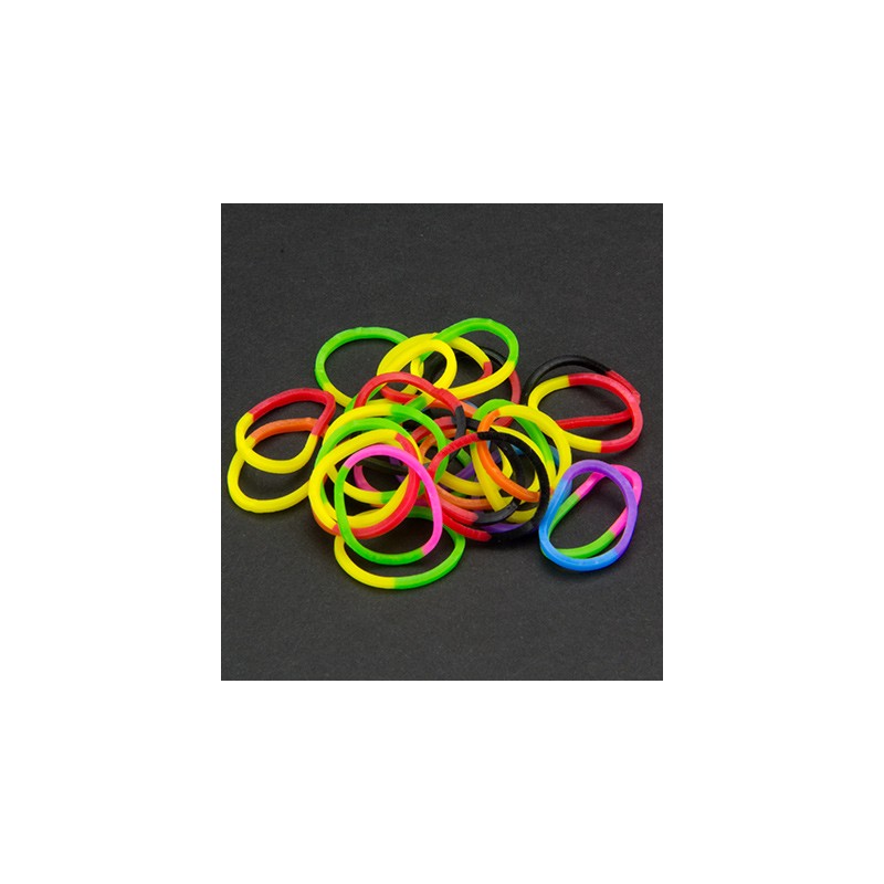 (6200/0844)Band-it - sachet élastiques 600 pièces 2 couleurs mix