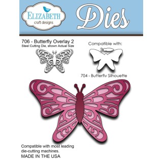 (SKU706)Steel Cutting Die Butterfly Overlay 2