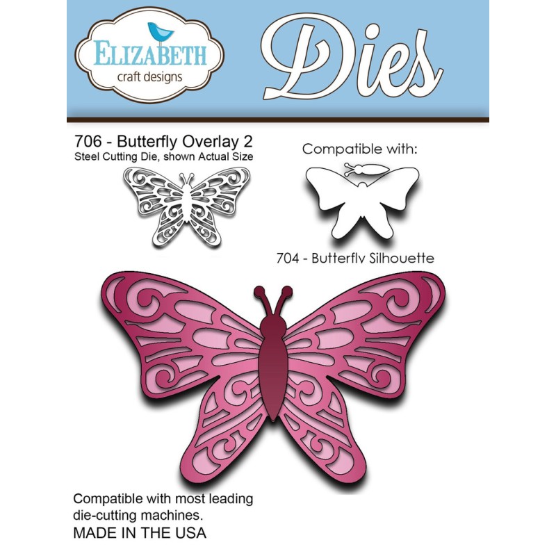 (SKU706)Steel Cutting Die Butterfly Overlay 2